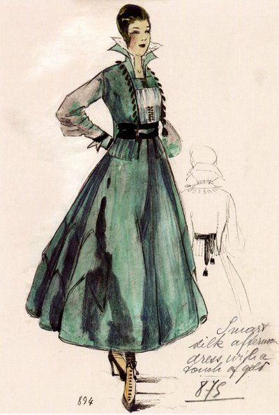 The Design of a Silk Afternoon Dress by House